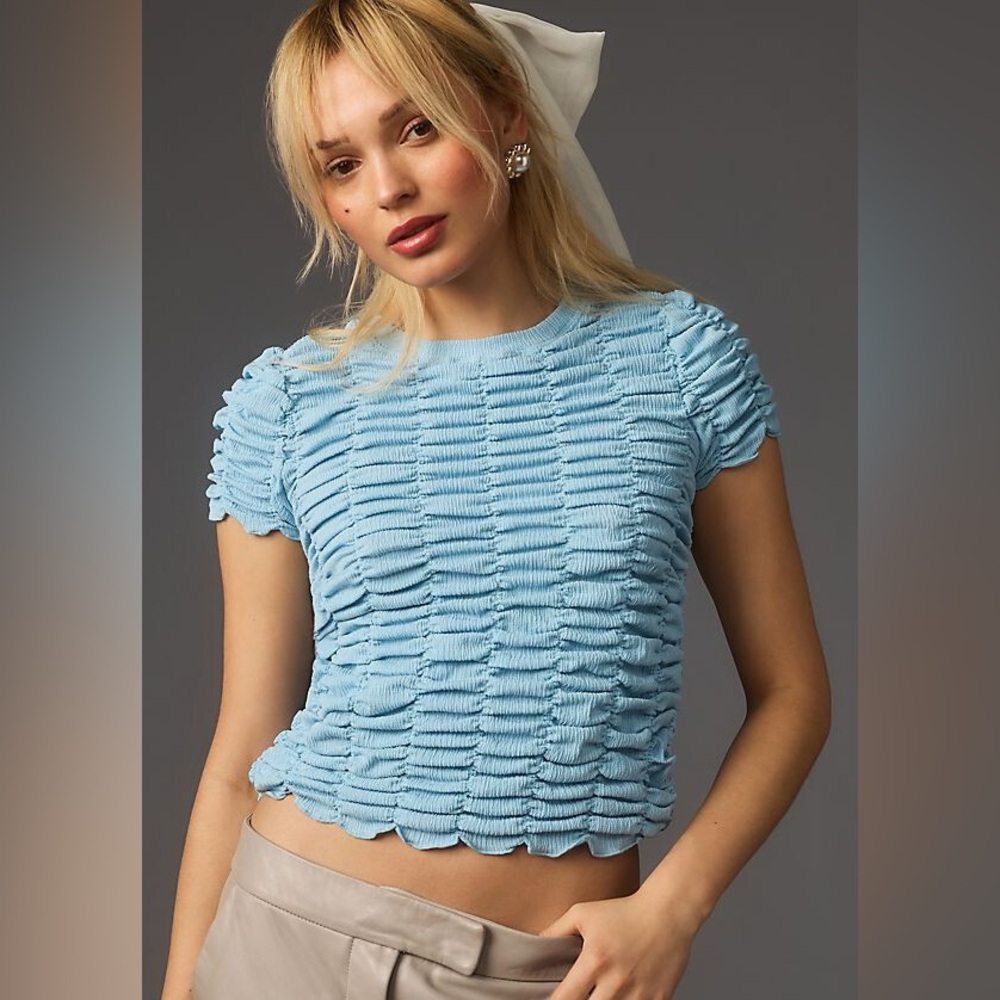 Anthropologie ruched tee
